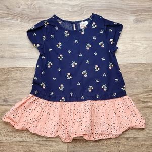 HANNA ANDERSSON Pink/Navy Flowered Dress
